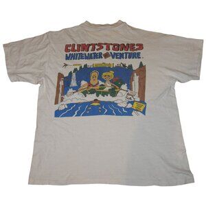 Vintage 90's President Bill Clinton Clintstones Whitewater Venture T-Shirt Large